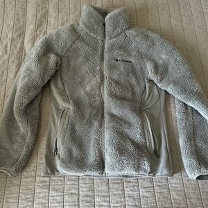 Columbia Soft Gray Sherpa Jacket